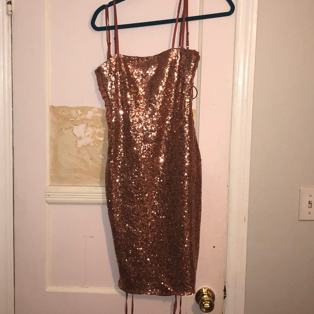 House of CB lace up dress